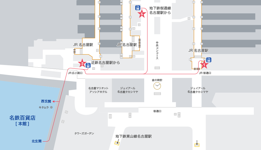 アクセス 名鉄百貨店 本店